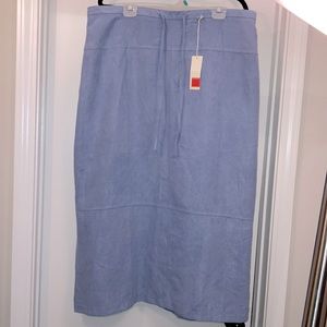 Avenue NWT Blue Suede Skirt